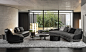 Lawson Sofa by Minotti —  | ECC : With the fluid line of its shapes and the equilibrium of its soft volumes, the Lawson seating system explores different types of seats, offering innovative solutions that push out the traditional style boundaries, ranging