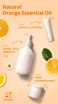Natural Organic Personal Care Skincare Step Beauty Cosmetics Product Promo Ecommerce Story