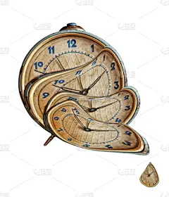 超现实主义的,时间,弹性,液体,闹钟,垂直画幅,无人,古老的,特写,钟