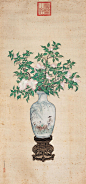 郎世宁——《花瓶》瓶身人物 花卉镜心欣赏  |  <br/>清|郎世宁(1688-1766)，意大利米兰人，原名朱塞佩·伽斯底里奥内，清康熙54年(1715)作为天主教耶稣会修道士来中国传教，后入宫如意馆，清宫十大画家之一，历经康、雍、乾三朝，极大影响了康熙后的清代宫廷绘画和审美趣味。 