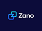 Zano - 标志概念 1 区块链品牌品牌硬币核心加密货币开发电子商务灵活性梯度身份标志标志设计标记隐私安全符号技术交易 z