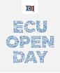 ECU Open Day : Worked with 303 Mullen Lowe in Perth, Australia to create these 'icon-letters' for Western Australia's ECU (Edith Cowan University) open day campaign.