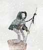 Winter is coming : Character design. Green warrior. 