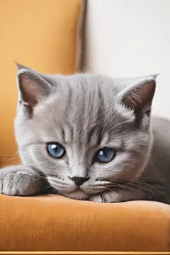 沙发家宠萌宠幼崽猫猫猫科动物摄影图图片