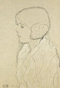 Gustav Klimt - Bust of a girl in profile