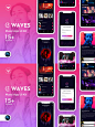 网络音乐听歌APP应用UI设计套件 Waves: Music Mobile App UI Kit
