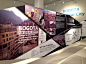 Grassroots Initiative in Bogota-- Interesting concept of displaying information-- suspended boards with vinyl, cut at interesting angles - miciudadideal.com: 