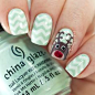 Christmas Nail Art - Rudolf the Reindeer