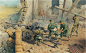 war, figure, art, gun, WW2, German, position, anti-tank, the gunners, PAK-38, fire