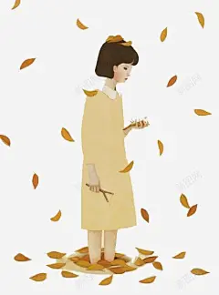 手绘女生 页面网页 平面电商 创意素材