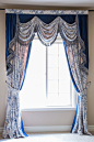 Feast your eyes upon the intricate bird and floral pattern and subtle sheen of the velvety fabric. Let this truly majestic set lighten up your room.  http://www.celuce.com/p/419/pheasant-on-rose-vine-blue-valance-curtain-set: