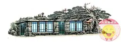 国画大师关东石匠代画手绘雕塑小品公厕大门园林景观效果图设计稿-淘宝网