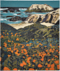 Hilary Pecis, California Coast 2018 24 x 20" acrylic on canvas