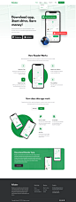 Ride Sharing Mobile App Landing Page : Ride Sharing Mobile App Landing Page UI Design.