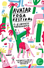 Avatar yoga poster : Poster and fb cover for Avatar yoga festival