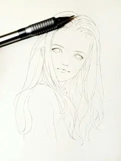 #每天画唠# @六月_JING 水彩人物小插画-你是不是像我一样喜欢条纹衫