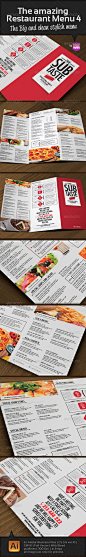 The Amazing Restaurant Menu 4  - Food Menus Print Templates