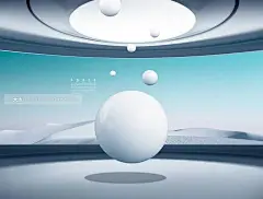 15款未来虚拟空间抽象宇宙几何海报主视觉KV设计PS分层模板素材 Virtual Space Geometry Poster Template插图1 -大作