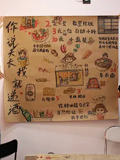 串串店的菜单手绘