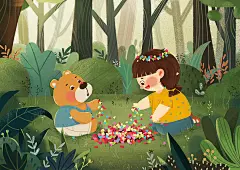 手绘教程！详细步骤教你绘制夏日森林童话插画 - 优优教程网
