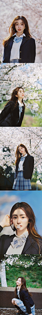 「过春天。」摄影：@长颈小鹿酱 #成都约拍##遇见春光##写真# ​​9(AE0C1)
