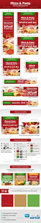 Pizza 食物多尺寸广告图