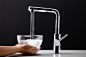 TH465 - Straight : Kitchen faucets with retractable shower. For Cifial S.A.