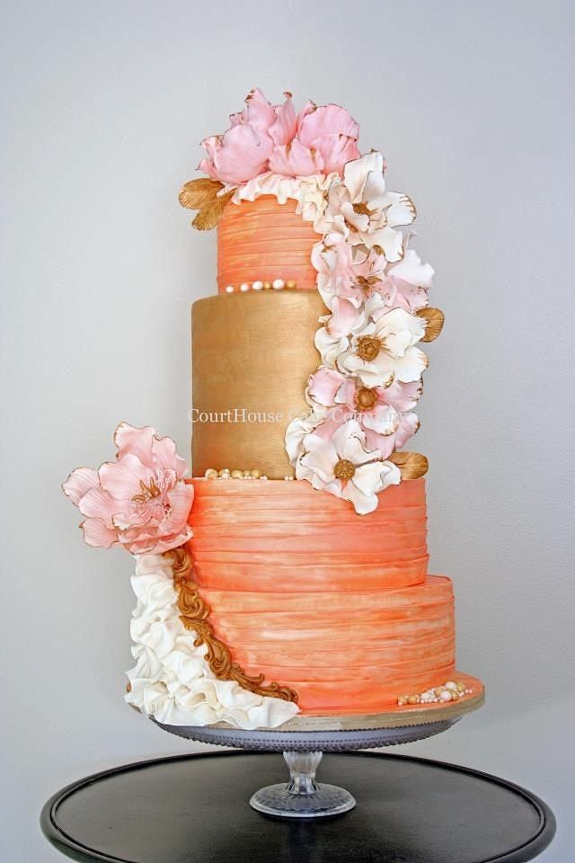 Orange and gold wedd...