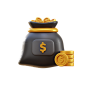 Money Bag 3D Illustration