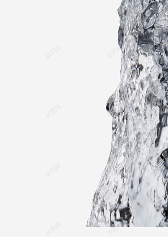 流动的透明水柱高清素材 丝带 动感 水 ...