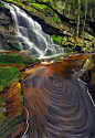 [黑水瀑布的漩涡] 黑水瀑布州立公园的漩涡，好有几何美感。