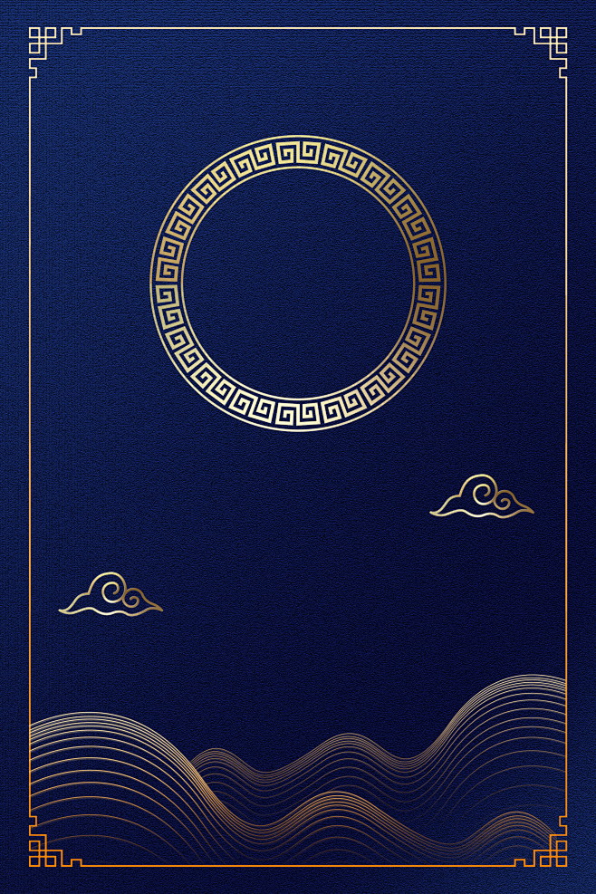 新中式古风复古黑金花纹背景纹理轻奢中国风古典psd设计素材海报源
