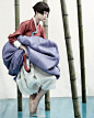 Korean traditional wear: hanbok // Kyung Soo Kim The Full Moon Story, Vogue Korea 2007