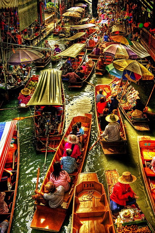水上市場在泰國