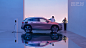Mercedes EQA with Jonas Lindström : The all electric Mercedes EQA, for Antoni Garage with photographer Cédric Viollet. CGI and retouching by Recom Berlin. A futuristic fuel stop in dreamy dawn colours for the unveiling of this new model. 
