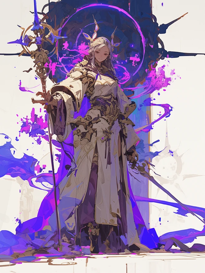 AI女法师角色设定素材 古风游戏奇幻法师原画设定图 人物服装设计-淘宝网-花瓣网