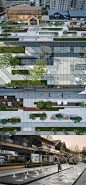 新津旭辉•天府未来中心
外街通过设置互动水景、装置以及序列式座凳树池，于林荫夹道中塑造探索空间，创造开放共享活力的空间；