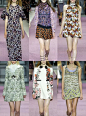 Giambattista Valli 
新艺术印花／植物花卉／70年代家居织物／风格花卉／对比图案混搭／波西米亚风