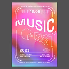 潮流酸性摇滚金属音乐节演唱会乐队演出活动宣传海报Ai设计素材-淘宝网