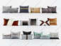 新古典现代抱枕靠枕组合3D模型下载【ID:931971485】