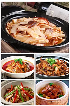 30款 地方特色餐饮煲仔菜美食图片素材