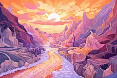 一条穿过群山的道路