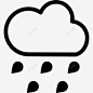 雨天气符号概述云落下的雨滴图标 平面电商 创意素材