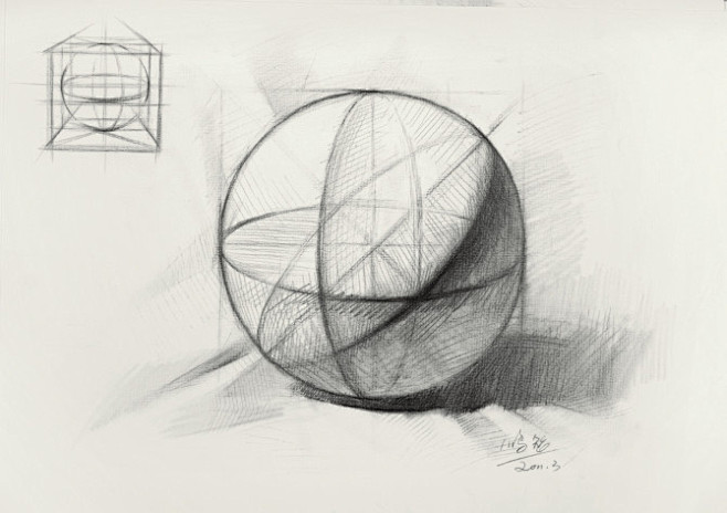 匡鹏智素描几何体教学画法步骤范画素描图片素描几何体学画画网国内最