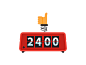 24h! illustrator fake3d vector after effects 3d rotation design illustrastion animation tumbup ok 24h time clock