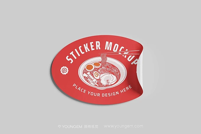 圆形不干胶撕开贴纸logo标识设计贴图ps文具样机素材模板-花瓣网