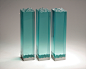 Ben Young - CHOPPY WATERS : Laminated float glass and cast concrete.
W120mm x D115mm x H530mm each tower.