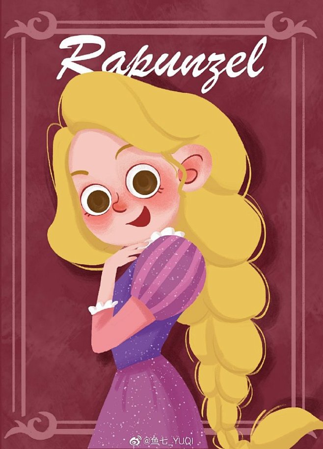 可爱的迪士尼公主插画乐佩公主