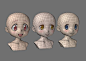 3d anime face topology texture toon