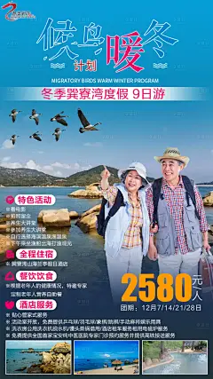 候鸟暖冬旅游海报-设计素材-shejisc.cn